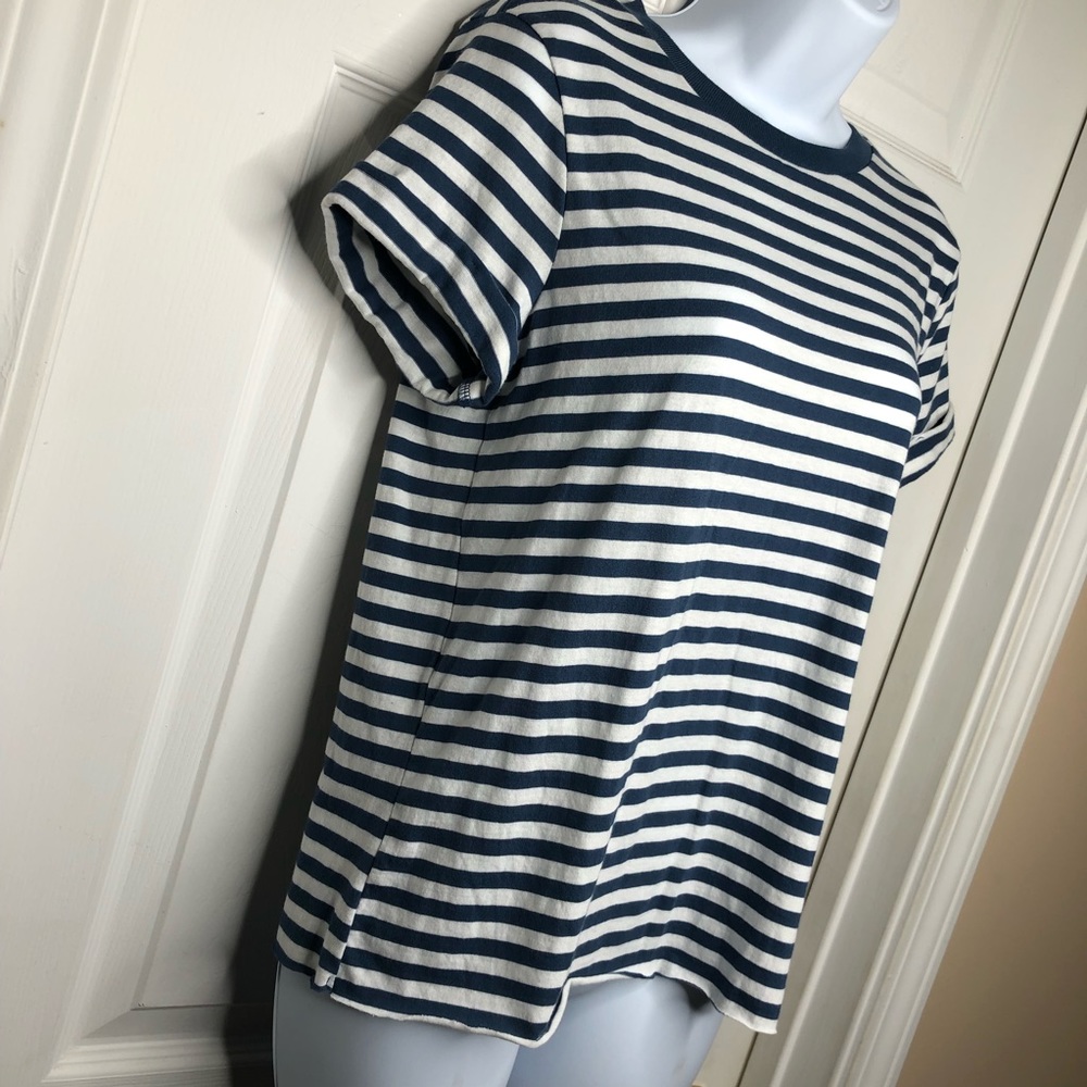 Wild Fable striped tee cuffed short sleeve NWT - Picture 4 of 8